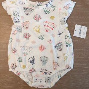 NWT Pehr Organic Sleeveless Ruffle Onesie - size 3-6mos